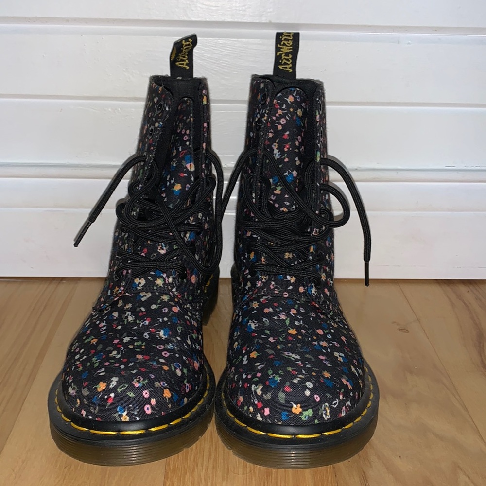Dr. Martens Ladies Floral Lace Up Boots